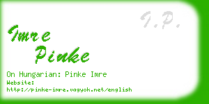 imre pinke business card
